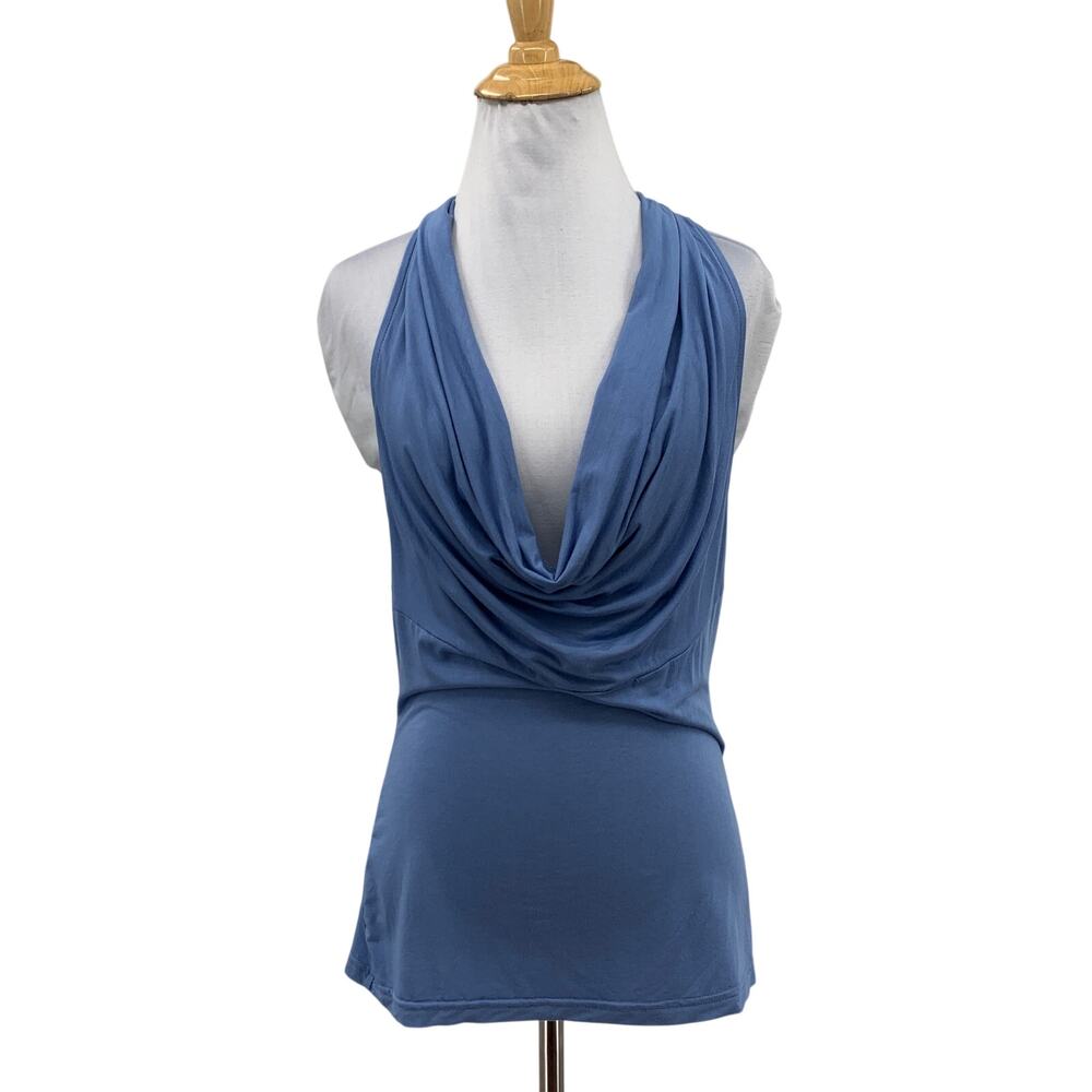 Free People Tank Women M Medium Copen Don't Hang Up Intimately Plunge Cowl Neck
